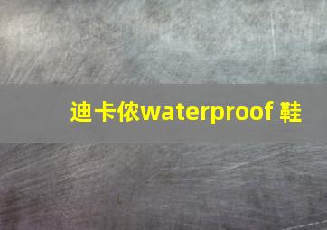 迪卡侬waterproof 鞋